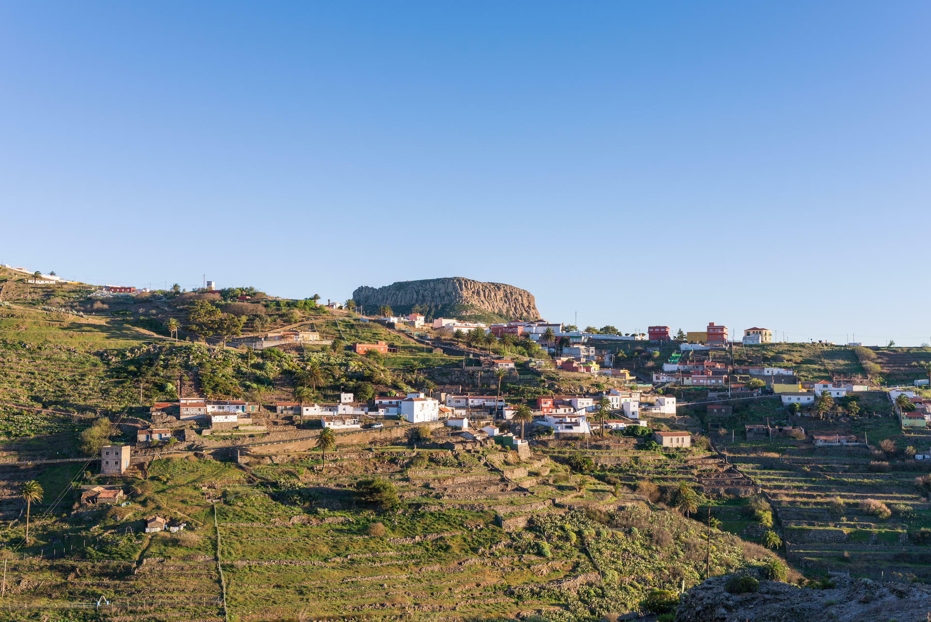 The mountain village Chipude situated In the highlands of La Gom